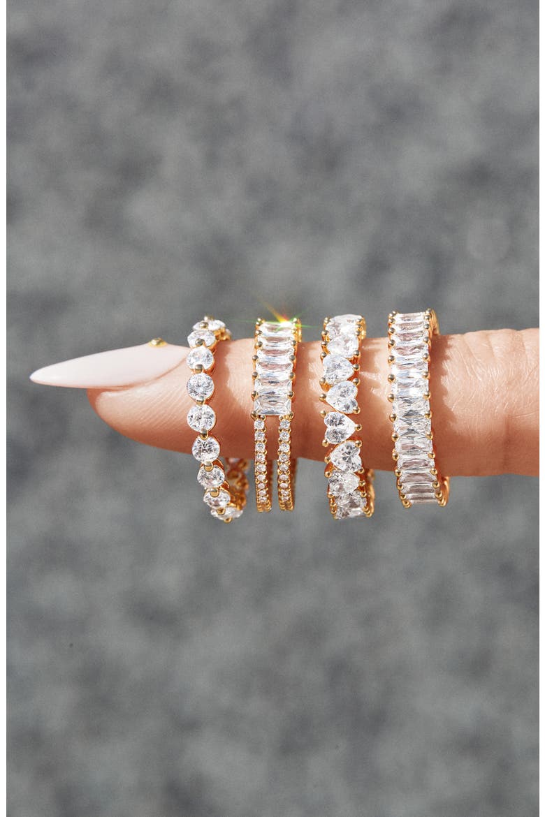 Mini Alidia Baguette Ring, Alternate, color, CLEAR