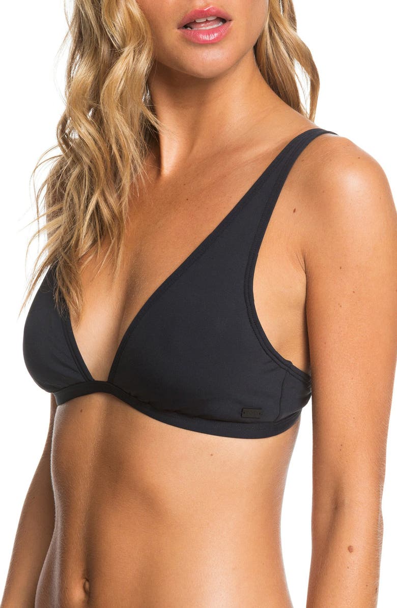Roxy Beach Classics Fixed Triangle Bikini Top, Alternate, color, 