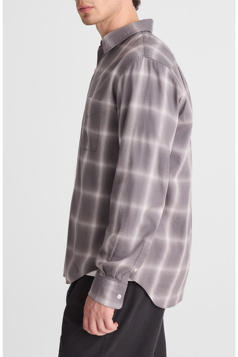 Plaid Patch Pocket Button-Up Shirt, Alternate, color, OMBRE FADE PLAID