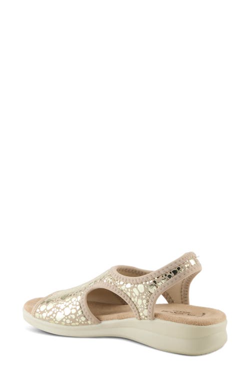Flexus By Spring Step Nyaman Slingback Sandal In Gold