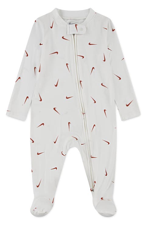Swoosh Print Footie (Baby)