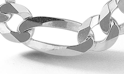 Yield Of Men Sterling Silver 11mm Figaro Chain Necklace In Silver