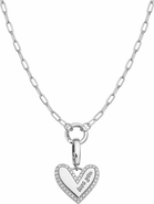 DLORIA Elena "Love You" Pavé Heart Necklace