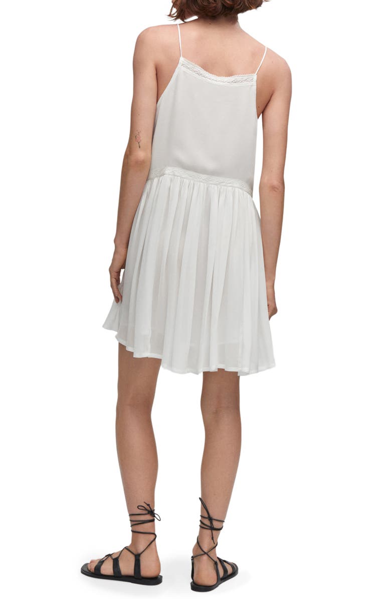 MANGO Embroidered Lace Trim Minidress, Alternate, color, 