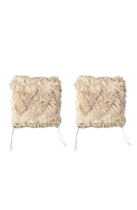 Laredo Set of 2 Faux Fur Seat Cushions