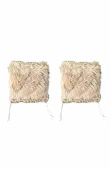 LUXE Laredo Set of 2 Faux Fur Seat Cushions
