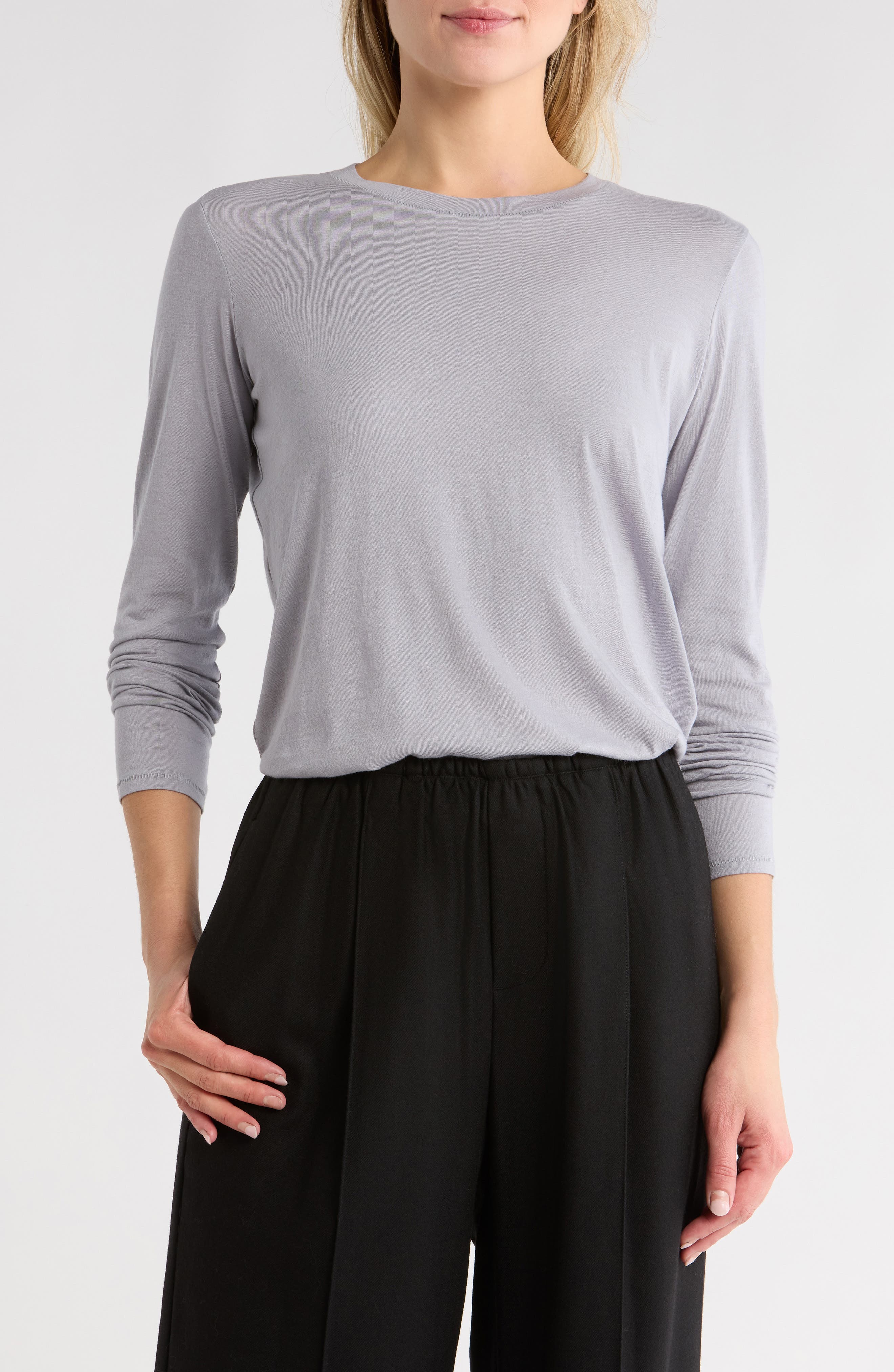 Vince Crewneck Long Sleeve Top