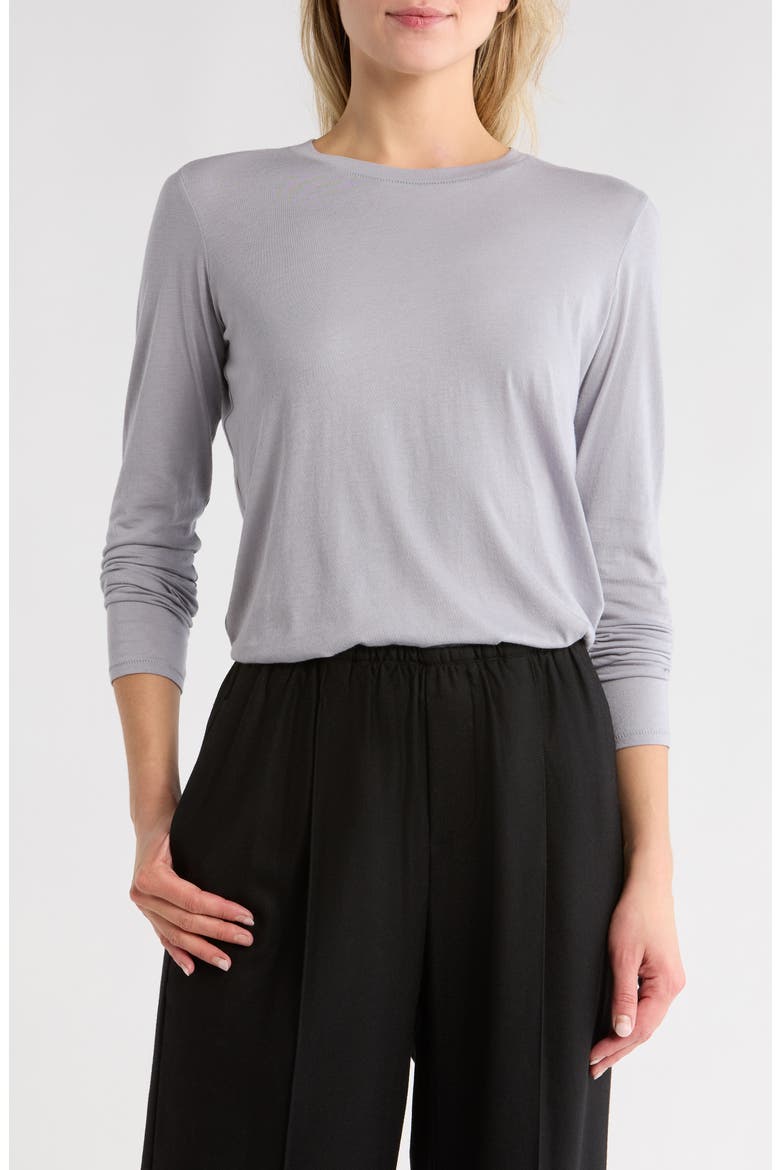 Crewneck Long Sleeve Top, Main, color, PIERO BLUE