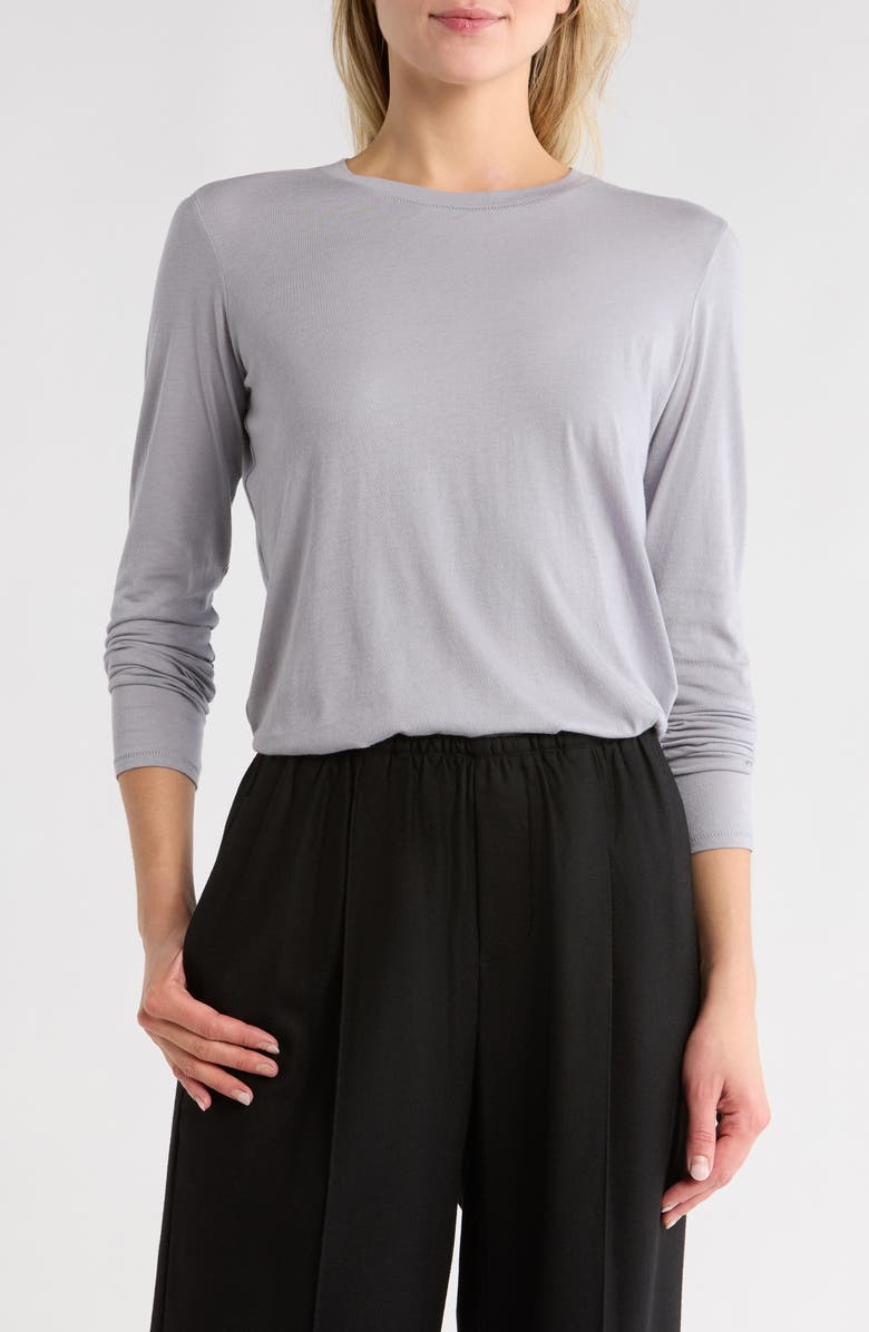 Vince Crewneck Long Sleeve Top, Main, color, Piero Blue