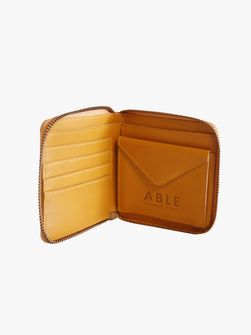 Able Helina Small Zip Around Wallet In Cognac