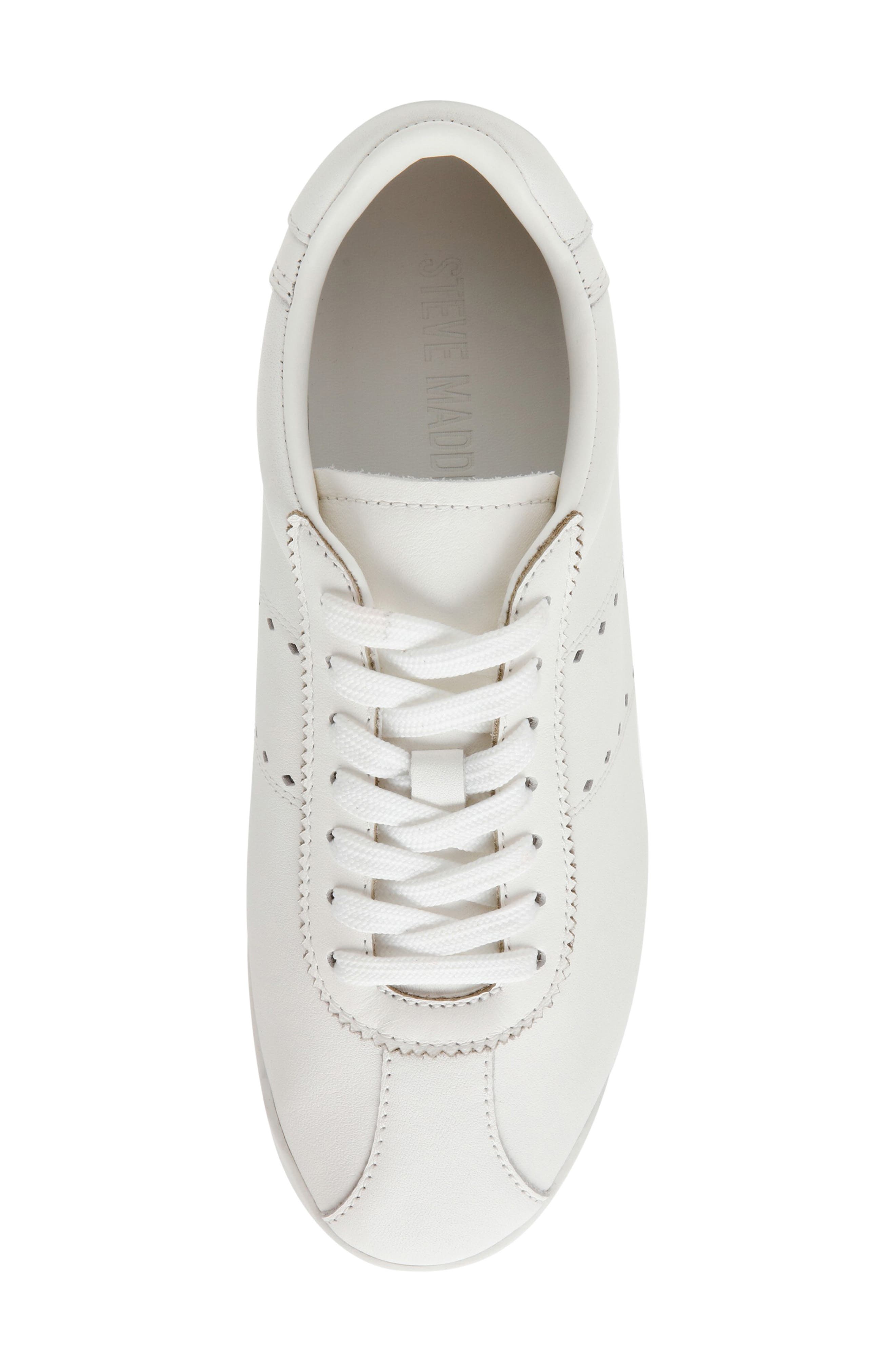 Steve Madden Mirage Sneaker, Alternate, color, White Leather