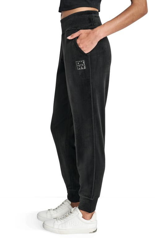 Dkny Mid Rise Slim Fit Joggers In Black