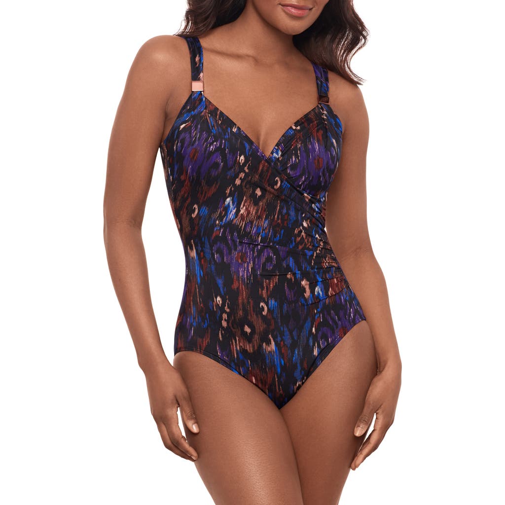 Shop Miraclesuit ® Tapiz Siren One-piece Swimsuit In Black/multi