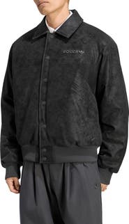 adidas Faux Leather Bomber Jacket