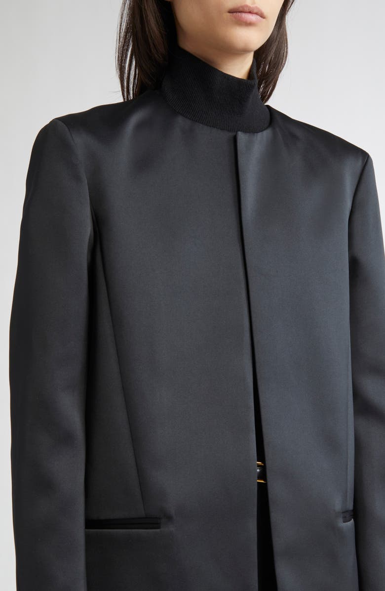 TOTEME Satin Dinner Jacket, Alternate, color, Black