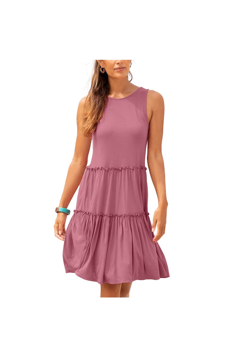 Women's Flowy Tiered Dress, Main, color, Mauve