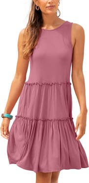 LASCANA Women's Flowy Tiered Dress