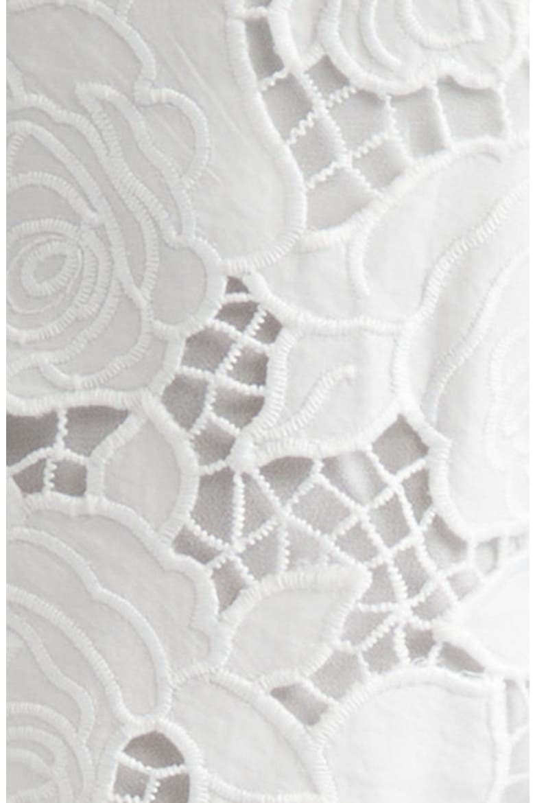 Laina Floral Lace Cotton Shorts, Alternate, color, IVORY