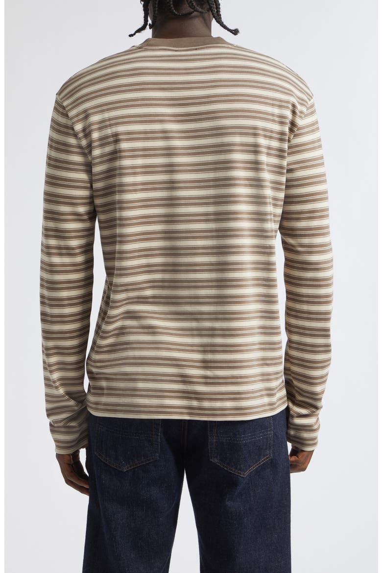 Heavyweight Stripe Supima® Cotton T-Shirt, Alternate, color, HAZELWOOD/ DARK