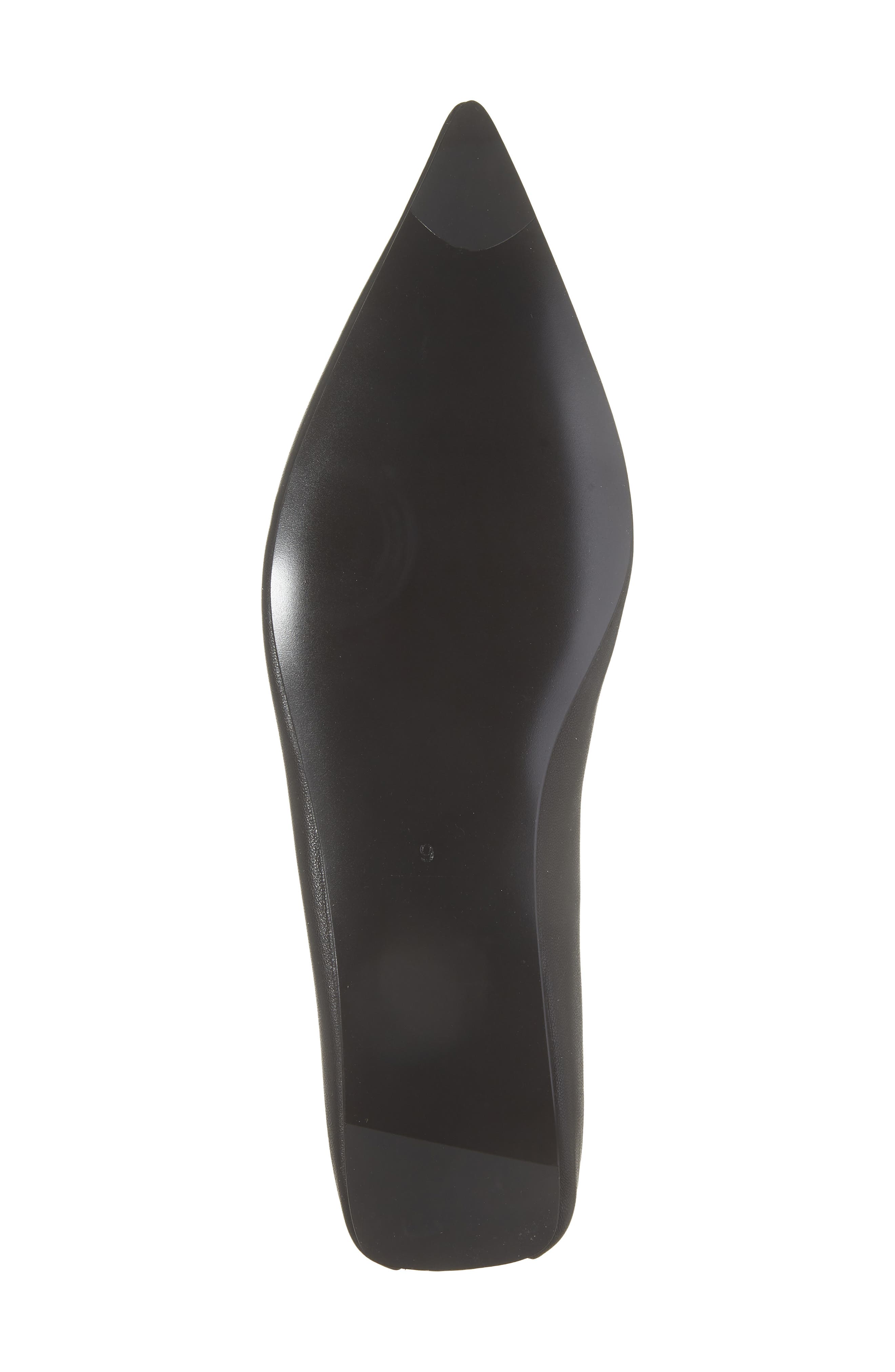 Obliged Pointed Toe Flat, Alternate, color, BLACK