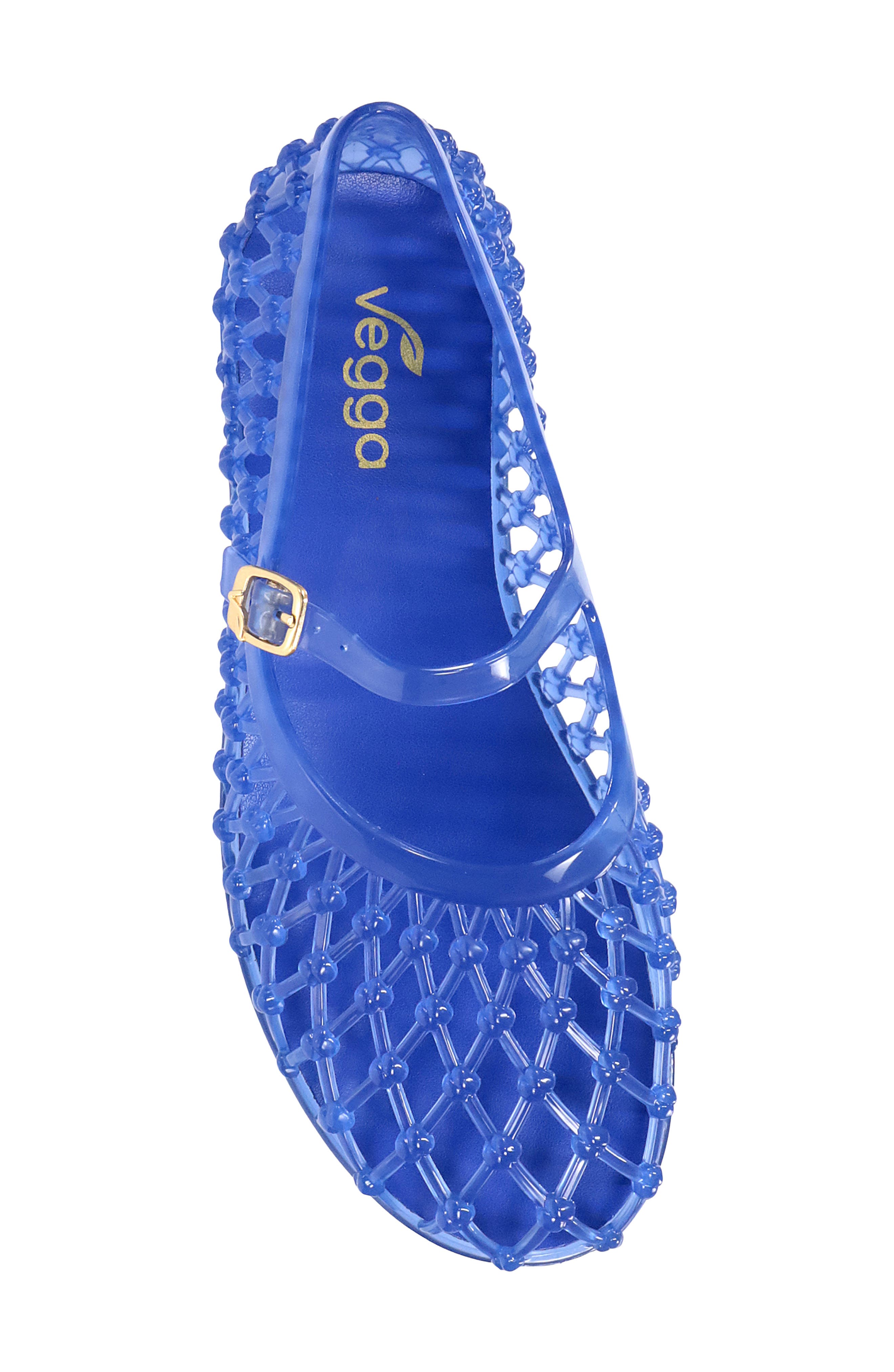 Angelica Mary Jane Jelly Flat, Alternate, color, NAVY BLUE PVC TRANSLUCENT