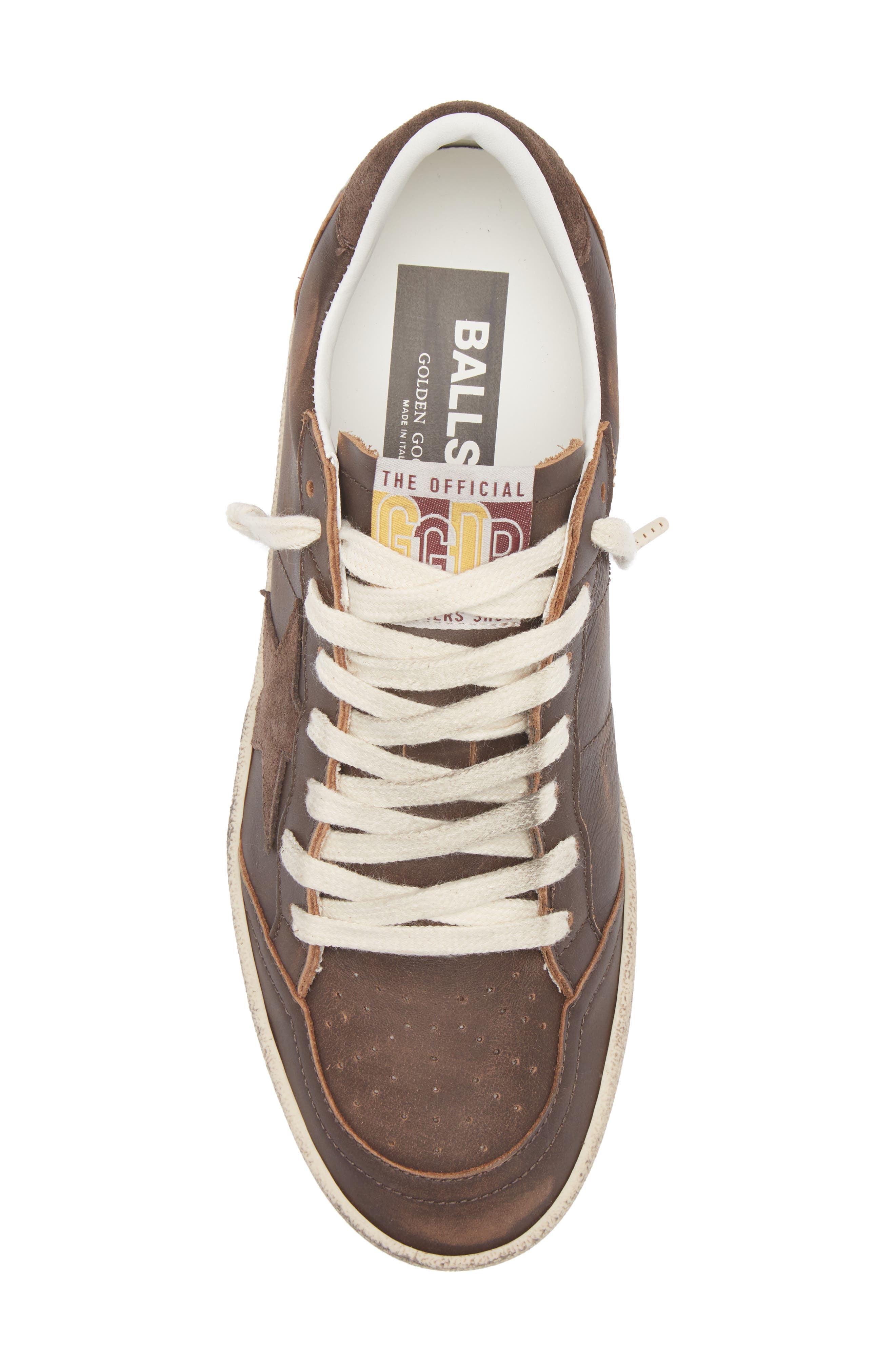 Golden Goose Ball Star Sneaker, Alternate, color, Brown