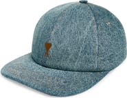 AMI PARIS Ami de Coeur Embroidered Denim Baseball Cap