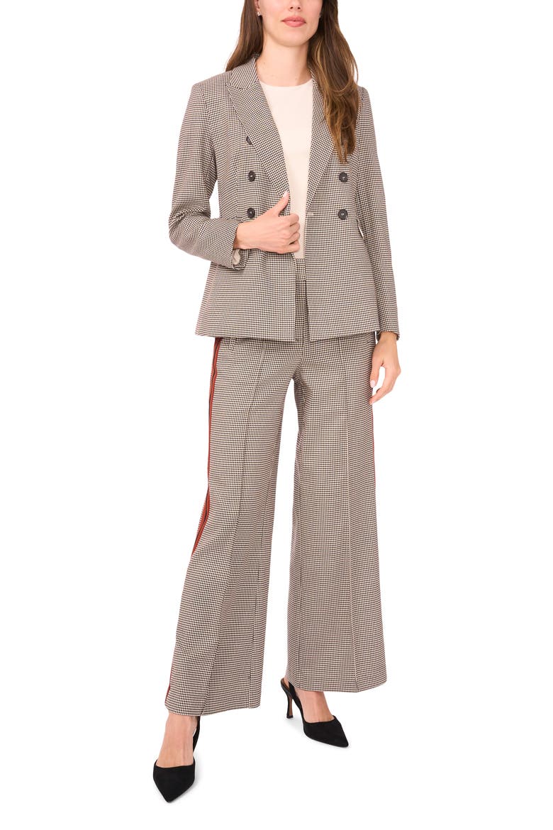 Double Breasted Houndstooth Blazer, Alternate, color, ARCTIC WOLF