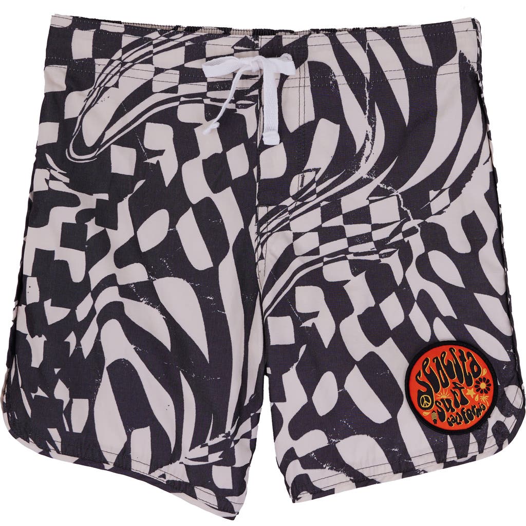 SEAESTA SURF Kids' Hazy Daze Swirl Swim Trunks in Black  product