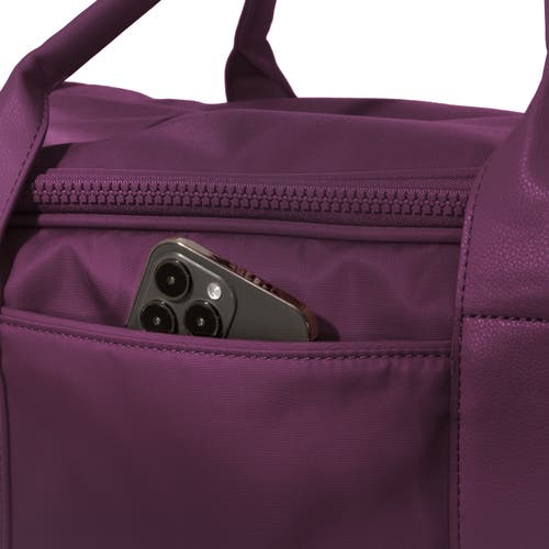 BAGGALLINI Gramercy Carry-On Travel Roller Duffel Bag in Mulberry Twill at Nordstrom