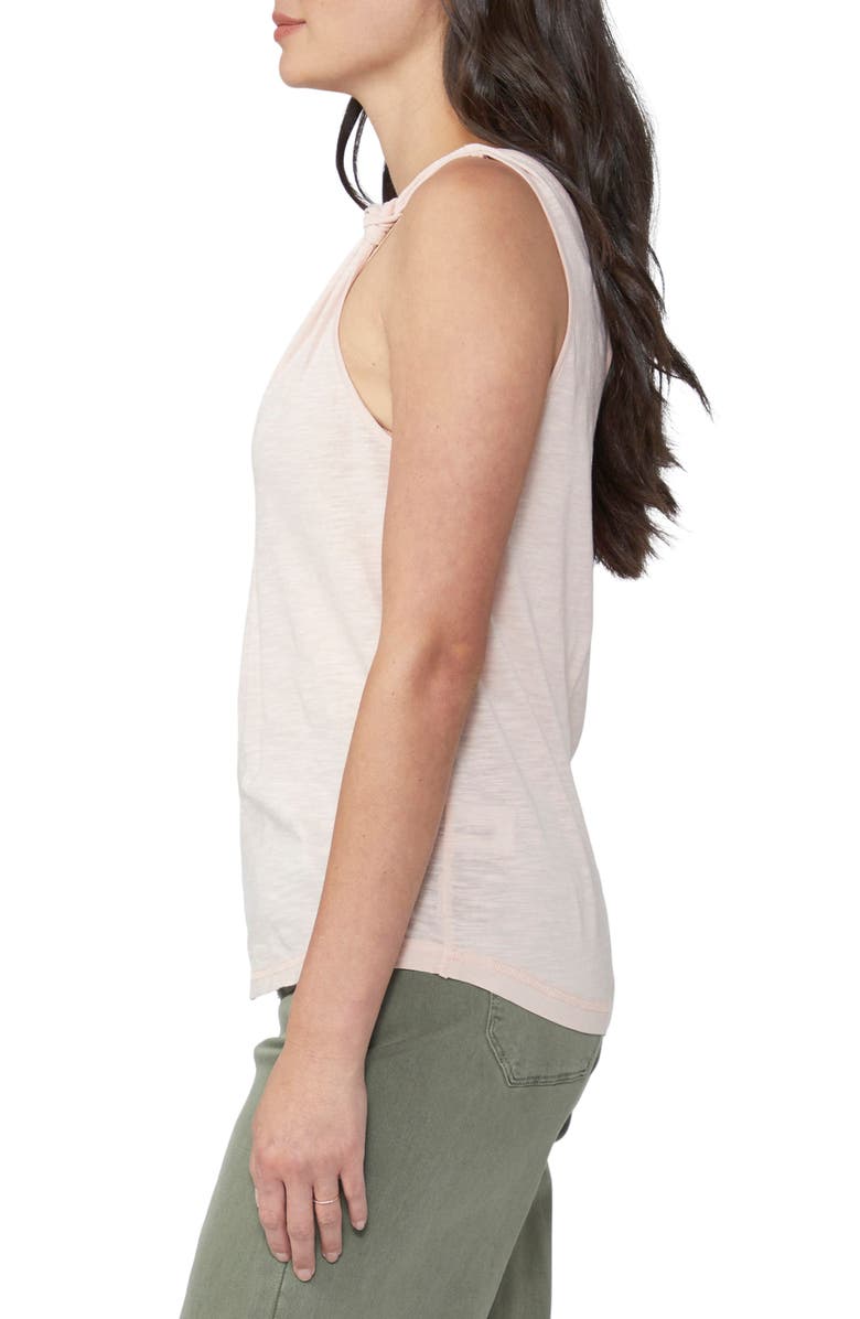 PAIGE Rylen Knot Shoulder Tank, Alternate, color, Rosesmke