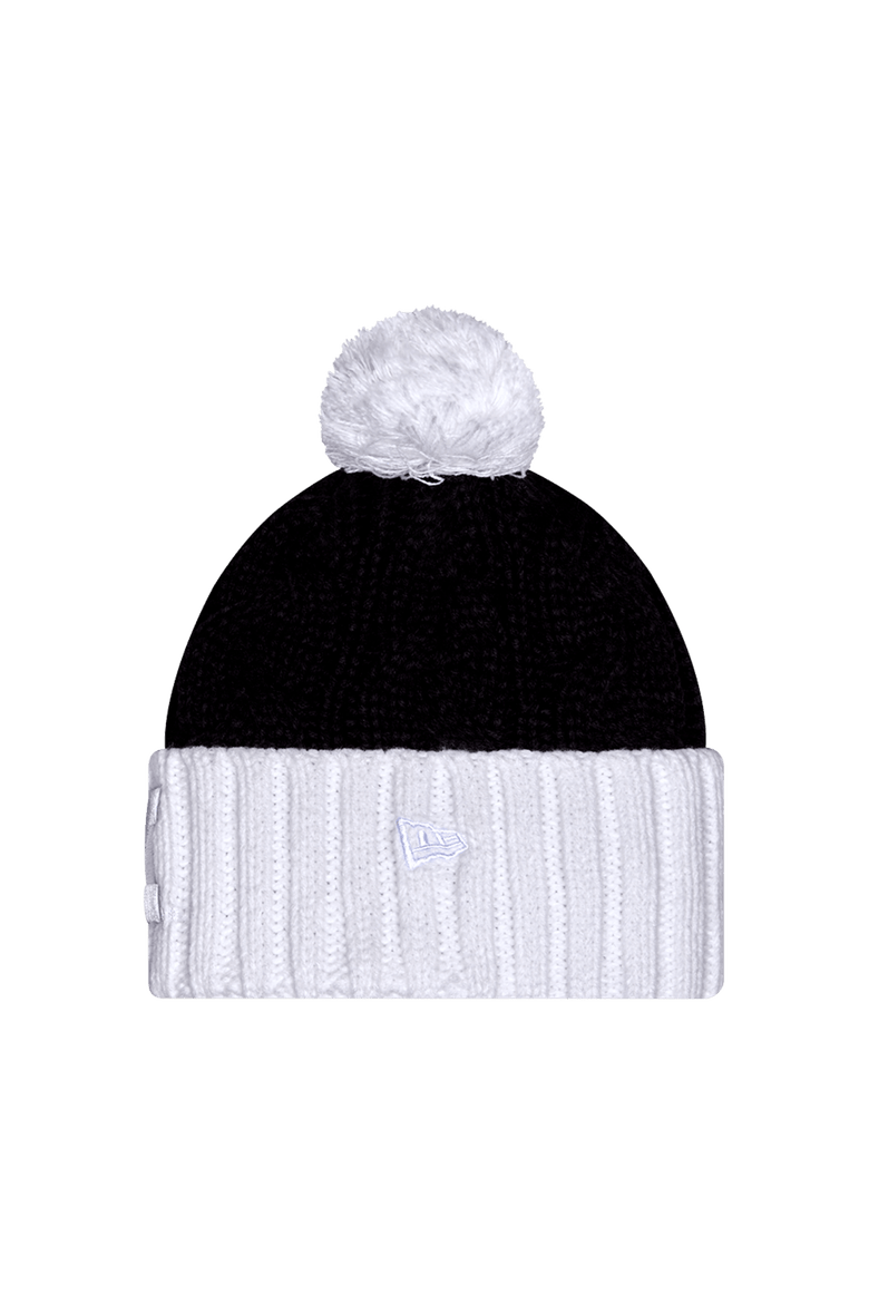 Women's New Era  Navy Michigan Wolverines Tonal Cuffed Knit Hat with Double Poms, Alternate, color, Navy