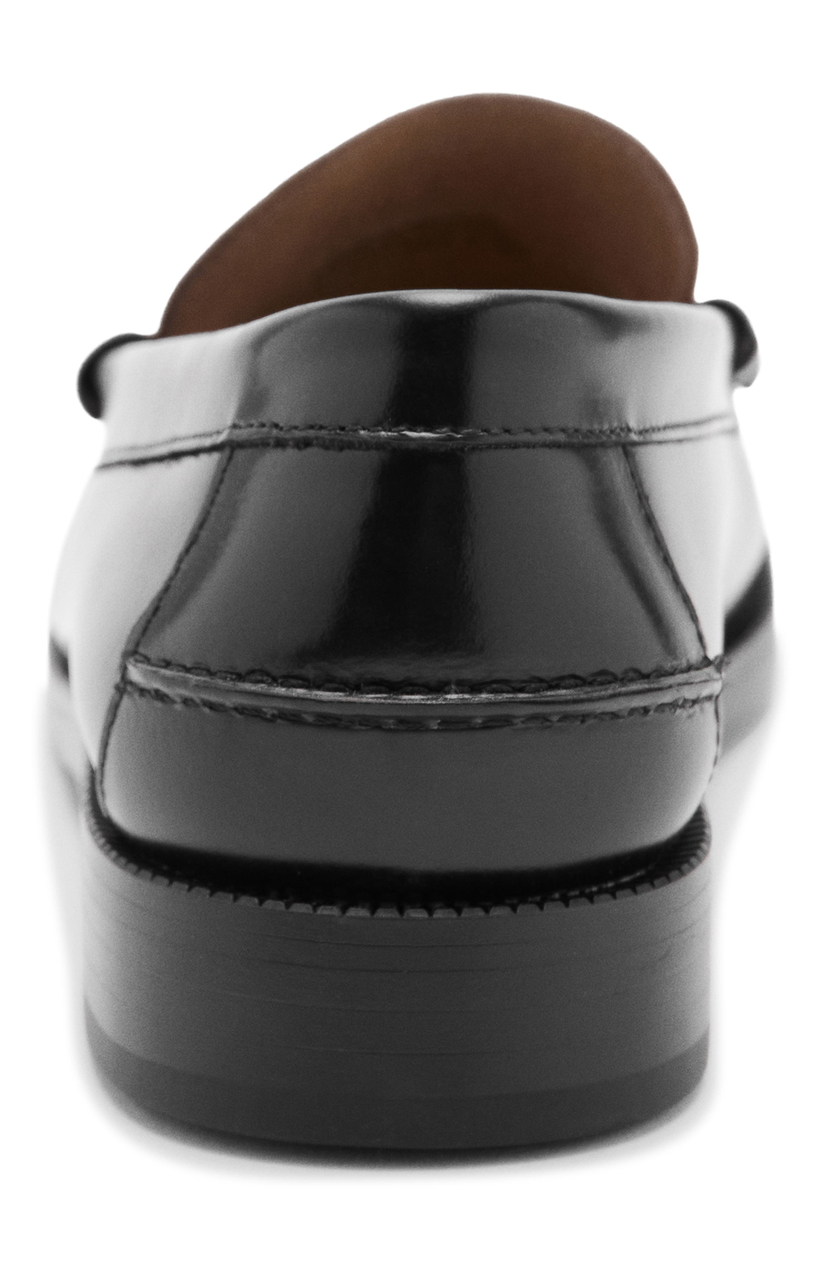 Leather Penny Loafer, Alternate, color, BLACK