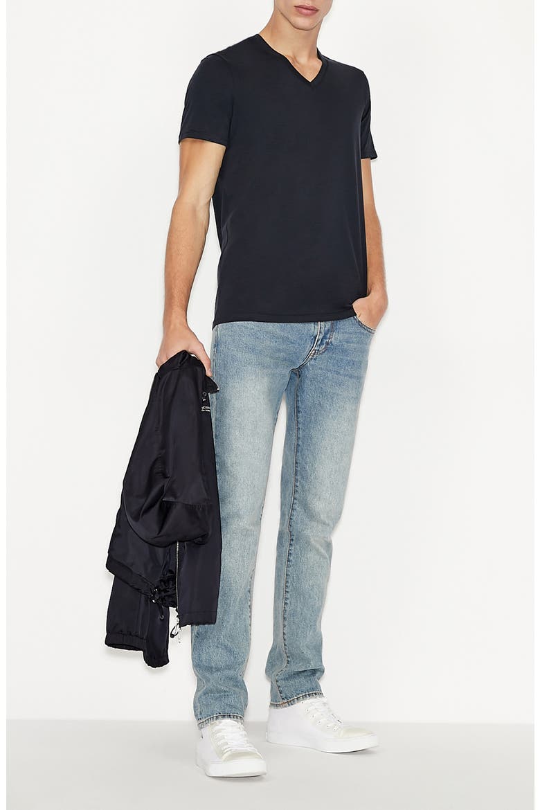 Navy V-Neck T-Shirt, Alternate, color, NAVY