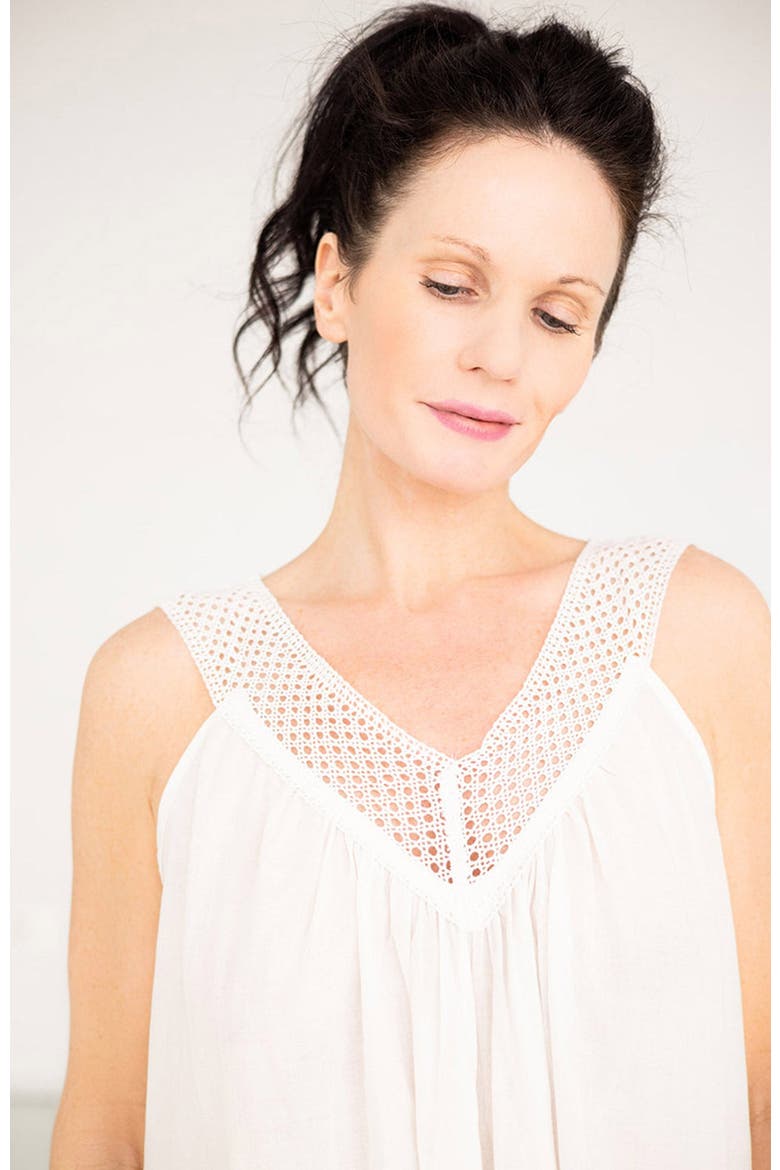 Greek Royalty Nightgown, Alternate, color, Soft White