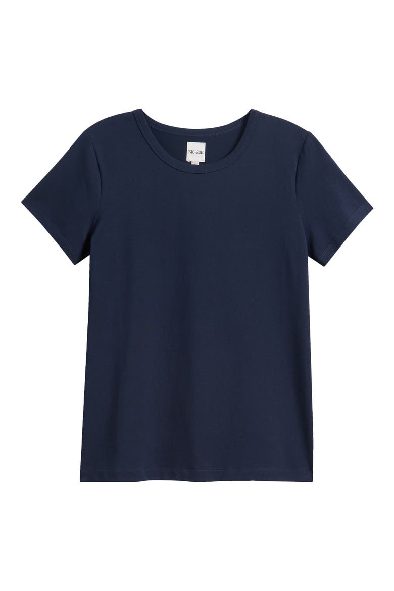Perfect Crewneck T-Shirt, Alternate, color, DARK INDIGO