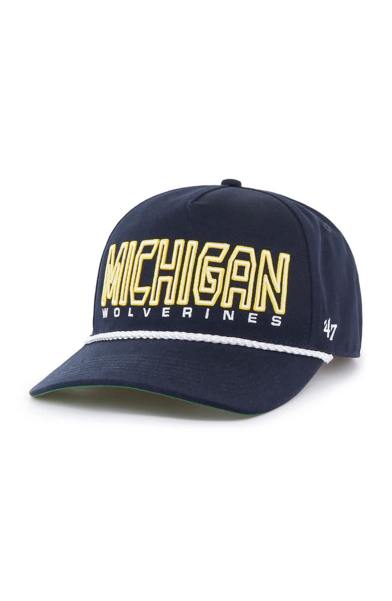 '47 Youth '47 Navy Michigan Wolverines Byline Hitch Adjustable Hat, Alternate, color, Navy