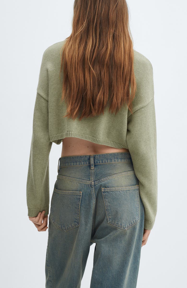 MANGO Turtleneck Crop Sweater, Alternate, color, 