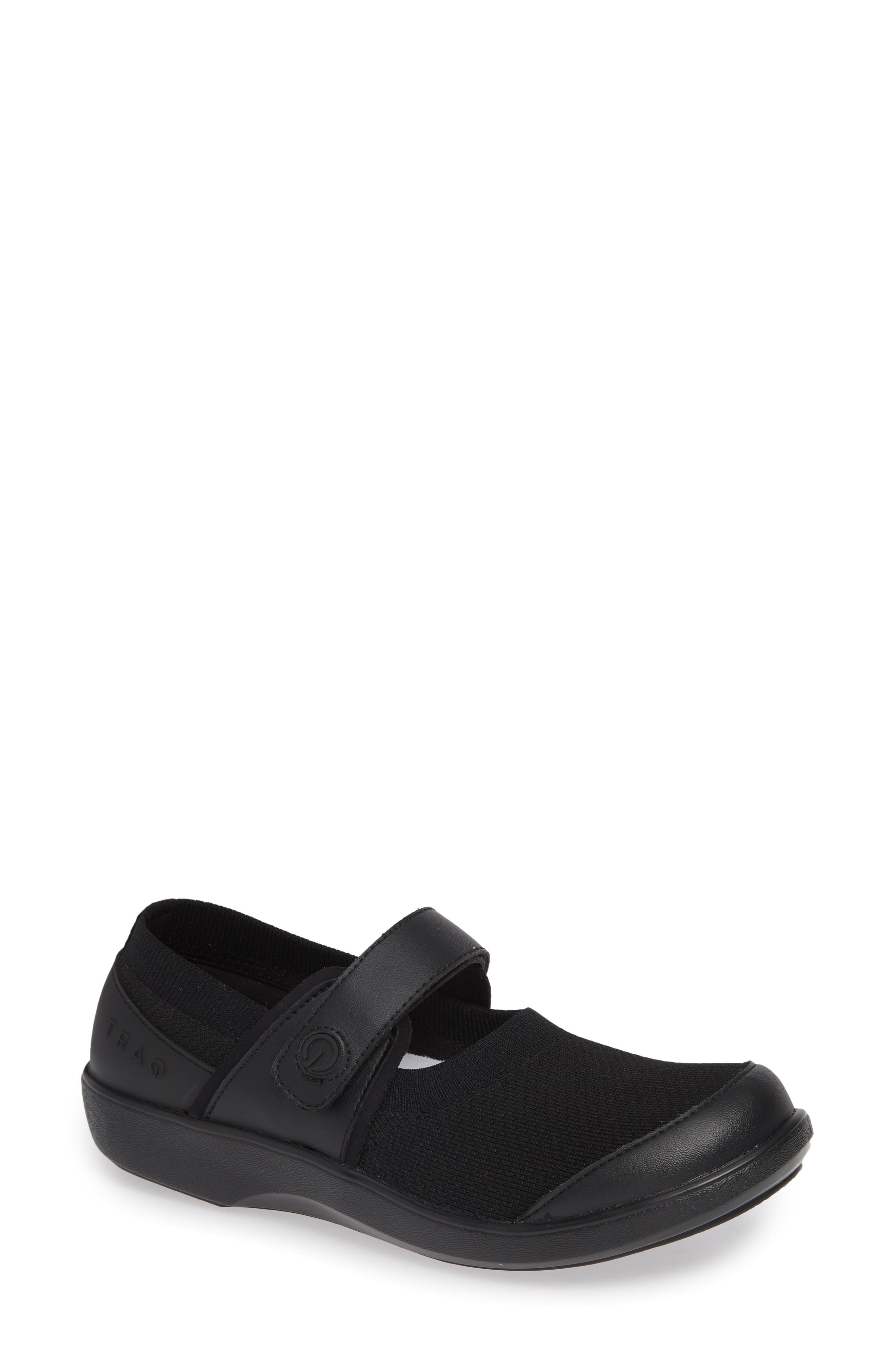 Qutie Mary Jane Flat, Main, color, ALL BLACK LEATHER