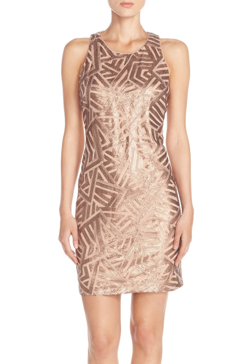 Vince Camuto Sequin Sheath Dress, Main, color,
