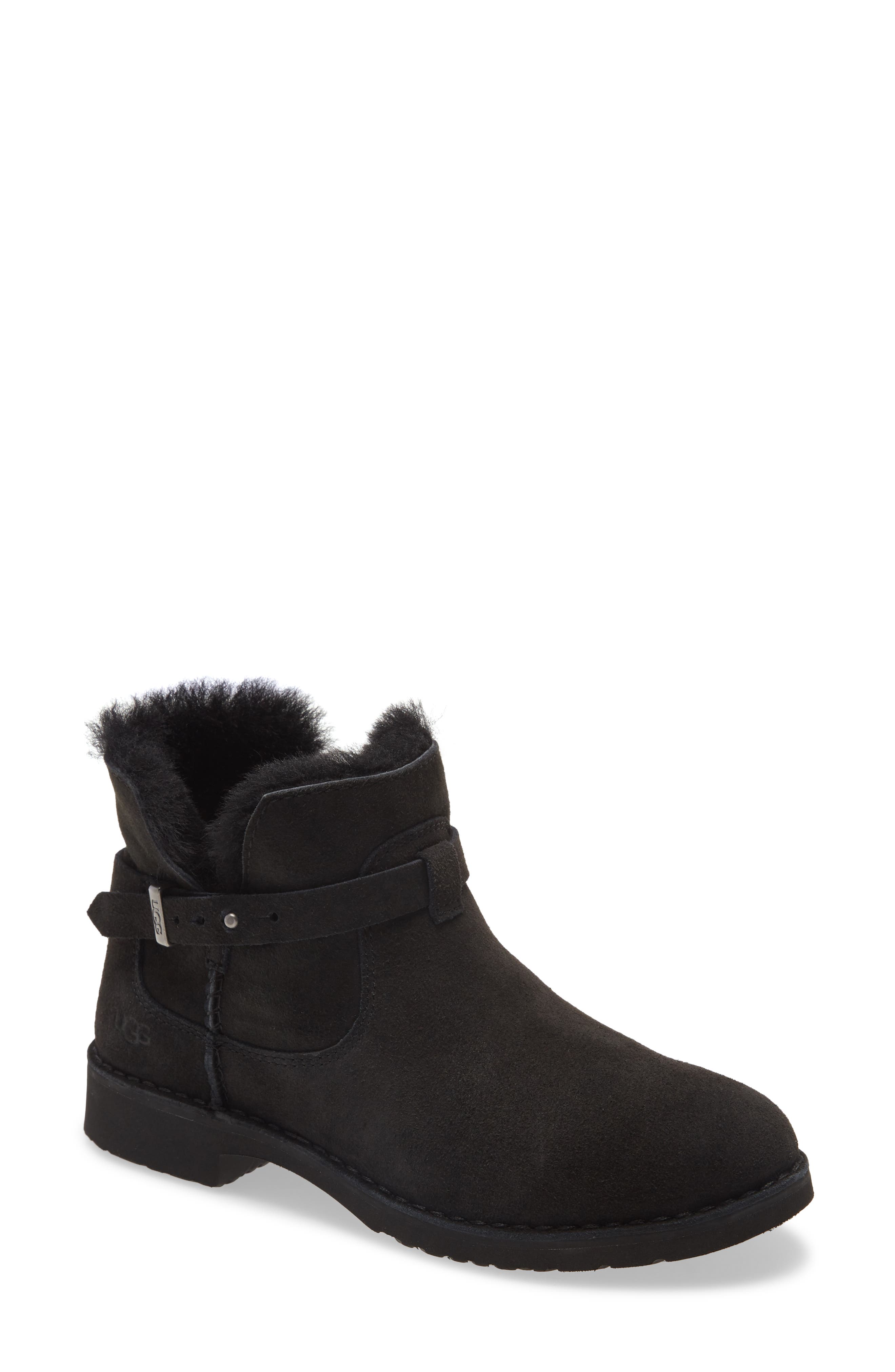 UGG<sup>®</sup> Elisa Genuine Shearling Bootie, Main, color, 