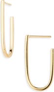 ARGENTO VIVO J Stud Post Hoop Earrings