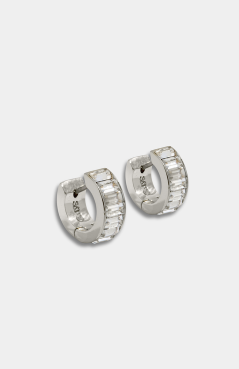 Channel Set Hoop Earrings