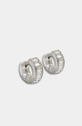 Stella & Dot Channel Set Hoop Earrings