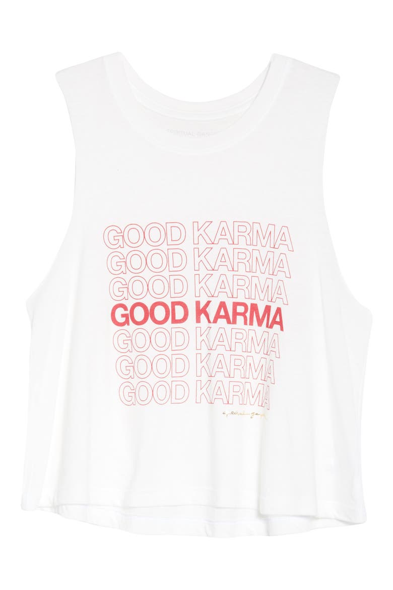 Karma Crop Tank Top, Alternate, color, STONE