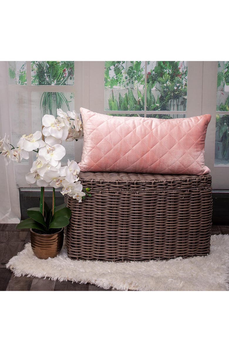 PARKLAND COLLECTION Milo Quilted Throw Pillow, Alternate, color, Pink