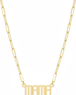 Leni James The Signature Mini Mama Nameplate Necklace