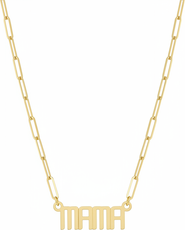 Leni James The Signature Mini Mama Nameplate Necklace