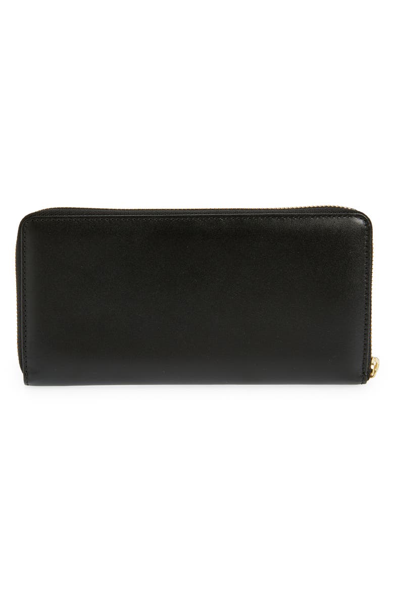 Classic Leather Zip Around Wallet, Alternate, color, BLACK