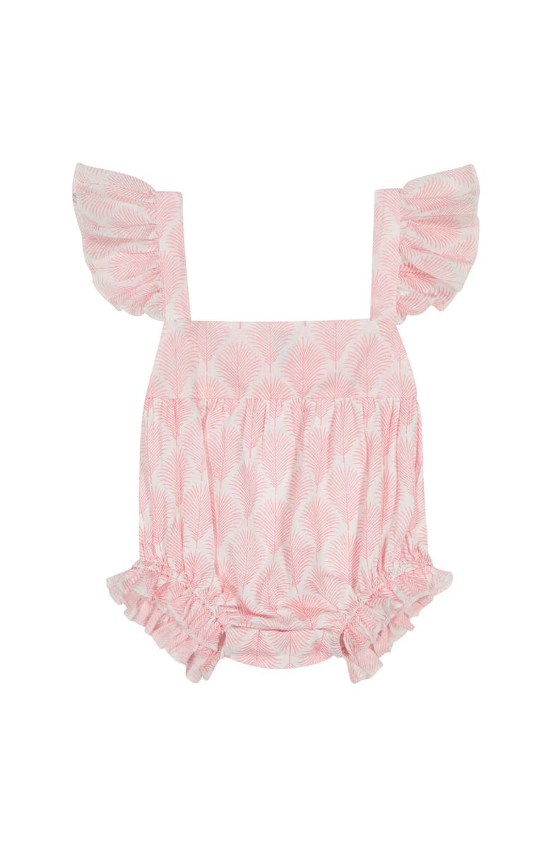 Mer St. Barth Chloe Baby Romper Pink Feather, Main, color, 